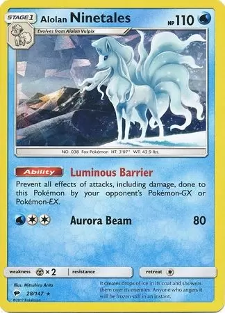 Burning Shadows - Alolan Ninetales Holo Cracked Ice