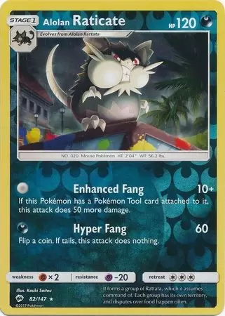 Burning Shadows - Alolan Raticate Reverse