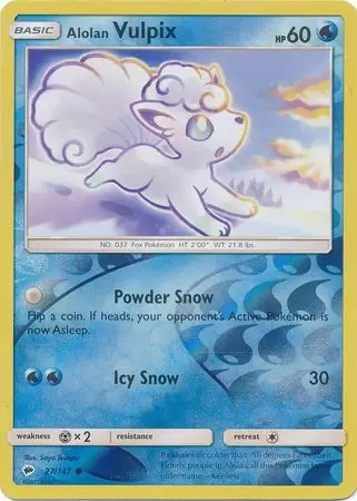 Burning Shadows - Alolan Vulpix Reverse