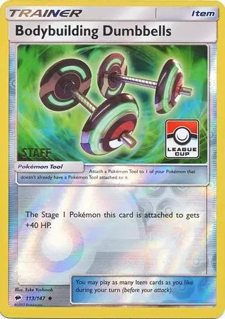 Burning Shadows - Bodybuilding Dumbbells Reverse Pokemon League Staff