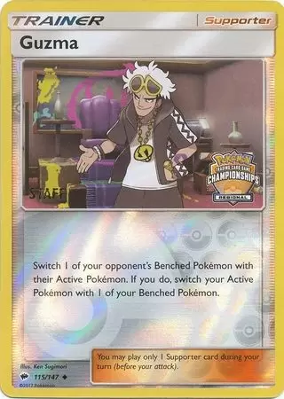 Burning Shadows - Guzma Reverse Regional Championships Staff
