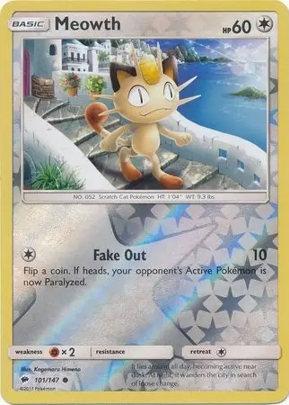 Burning Shadows - Meowth Reverse
