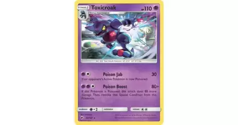 Toxicroak - Burning Shadows Pokémon card 55/147