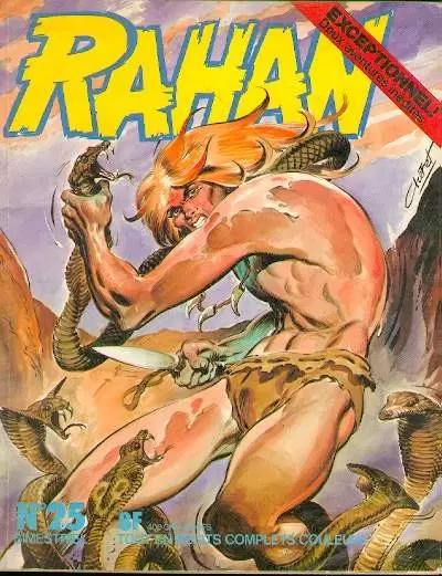 Rahan 1ère Série - Vaillant - Les pierres qui brulent / La folie de l\'ivoire / Le venin de docilité / L\'œil de granit