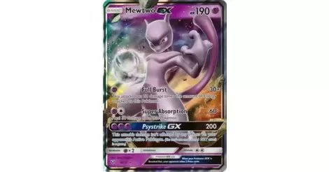 Mewtwo GX - 39/73 - Ultra Rare  Carte pokemon, Carte pokemon a