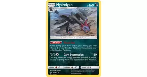  Pokemon Hydreigon 62/111 - Crimson Invasion Evolution Card Set  - Zwellous Deino - 3 Rare Card lot : Toys & Games