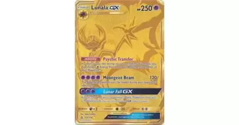 Carta Pokemon Lunala-gx Gold Original