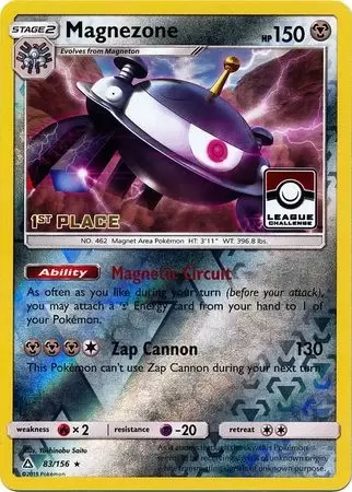 Ultra Prism - Magnezone Reverse 1st Place Pokemon League