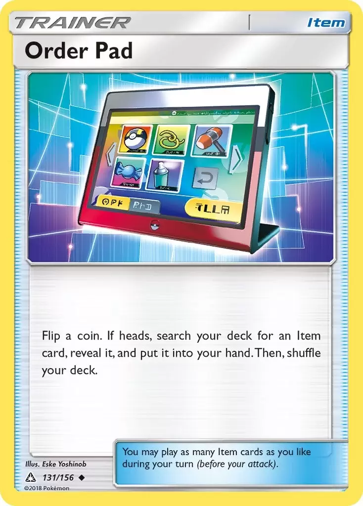 Pokemon Ultra Prism 132/156 Pal Pad Trainer Item 