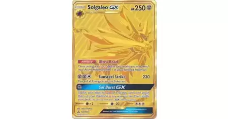 Pokemon - Solgaleo GX - 173/156 - Secret Rare - Sun & Moon: Ultra Prism