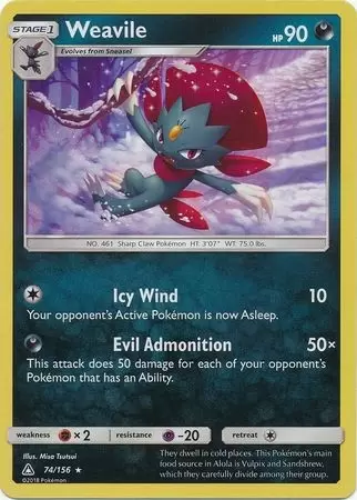 Ultra Prism - Weavile Holo