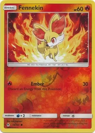 Forbidden Light - Fennekin Reverse