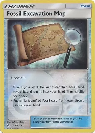 Forbidden Light - Fossil Excavation Map Reverse