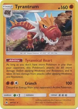 Forbidden Light - Tyrantrum Holo