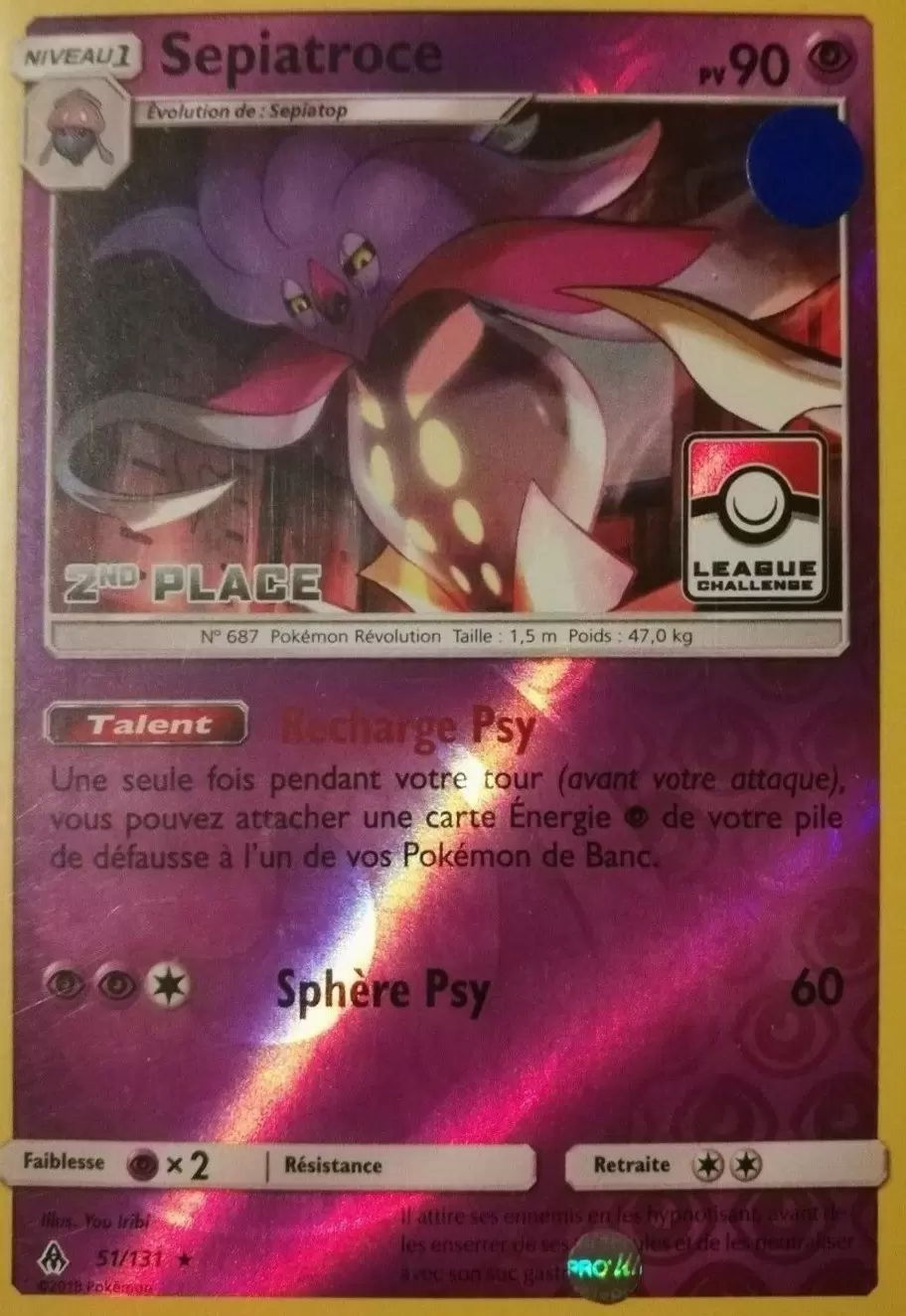 Lumière Interdite - Sepiatroce Reverse 2nd Place Pokemon League