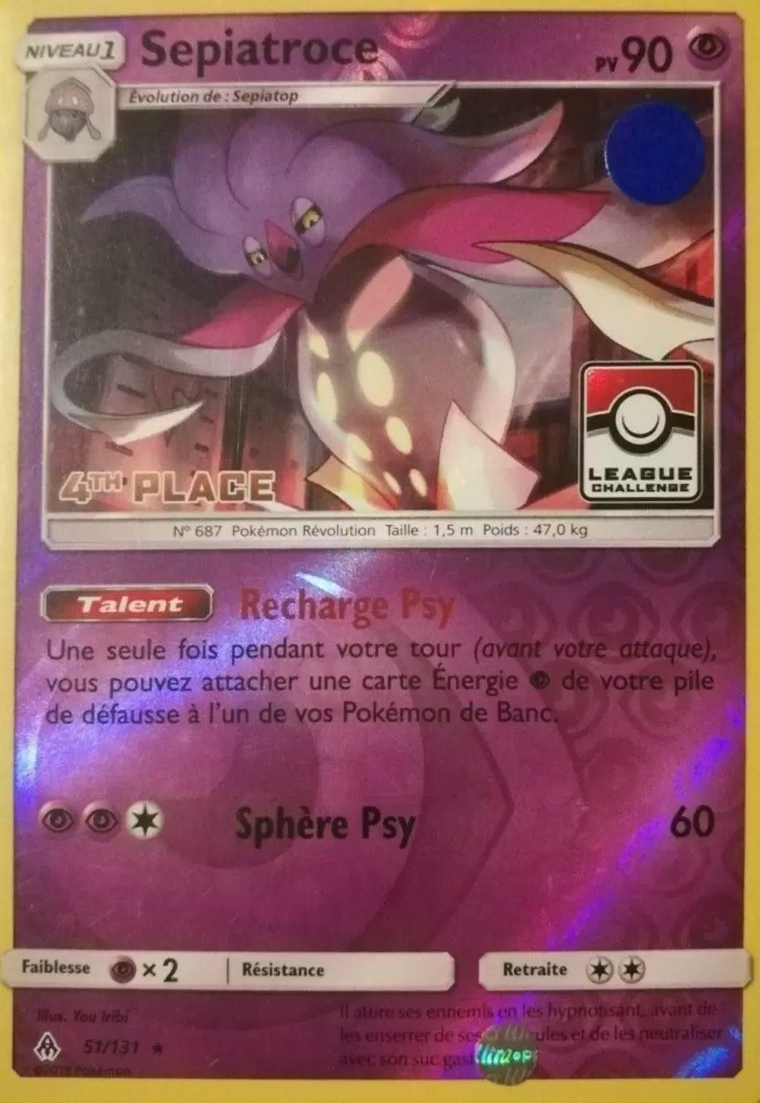 Lumière Interdite - Sepiatroce Reverse 4th Place Pokemon League