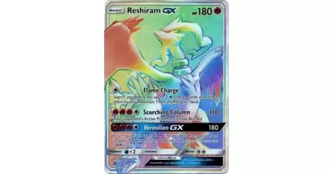 Reshiram GX Full Art Rare - Dragon Majesty - Pokemon 65/70 N/M