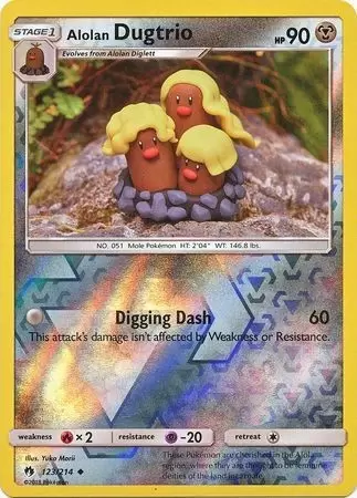 Lost Thunder - Alolan Dugtrio Reverse