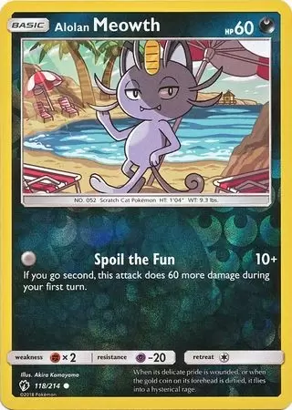 Lost Thunder - Alolan Meowth Reverse