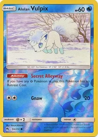 Lost Thunder - Alolan Vulpix Reverse