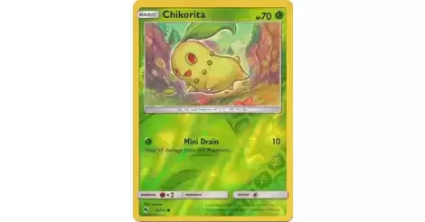 Pokemon 4X CHIKORITA 6/214 COMMON NM CARD  LOST THUNDER 