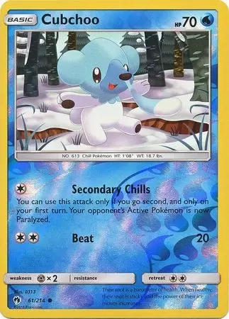 Lost Thunder - Cubchoo Reverse