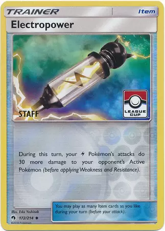 Lost Thunder - Electropower Reverse Pokemon League Staff