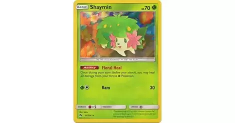 Card Shaymin 33/214 da coleção Lost Thunder