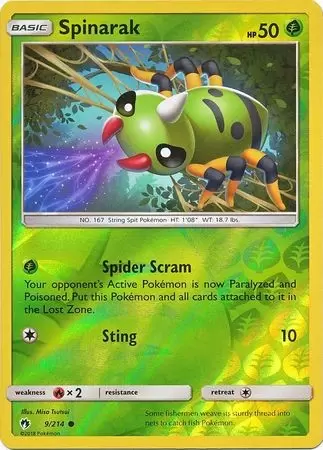 Lost Thunder - Spinarak Reverse