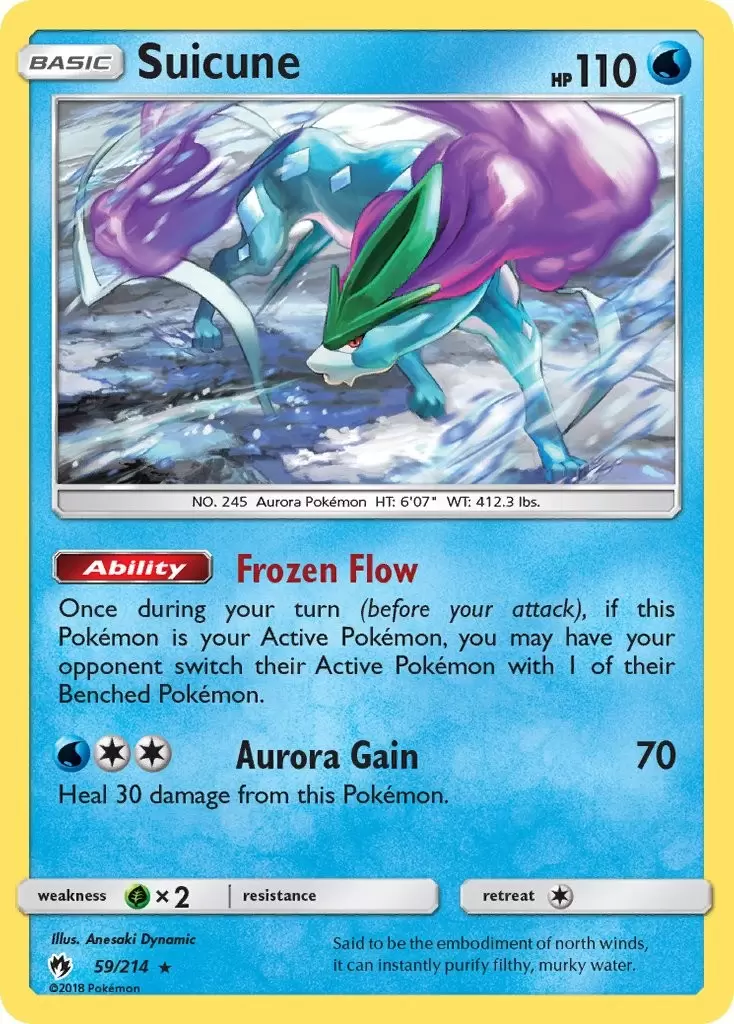Lost Thunder - Suicune Cosmos Holo