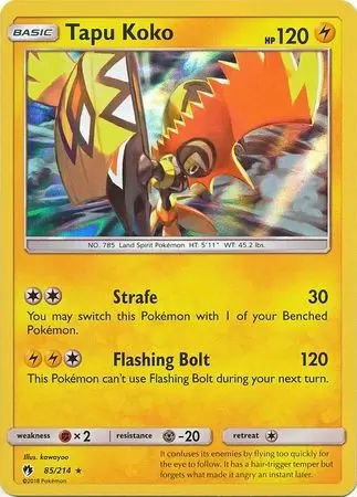  Tapu Koko Pokemon Card