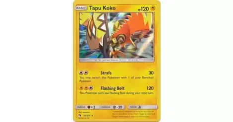 Card Tapu Koko 85/214 da coleção Lost Thunder