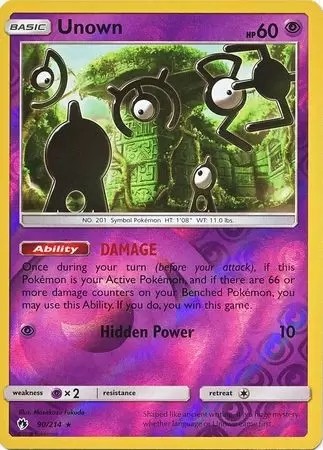 Lost Thunder - Unown Reverse