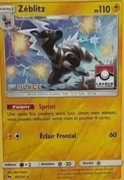 Tonnerre Perdu - Zéblitz Reverse 1st Place Pokemon League