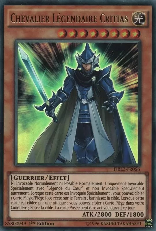 Le Déchaînement Des Dragons De Légende DRL3 - Chevalier Légendaire Critias