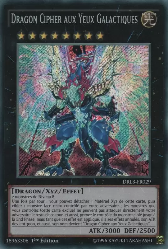 Le Déchaînement Des Dragons De Légende DRL3 - Dragon Cipher aux Yeux Galactiques