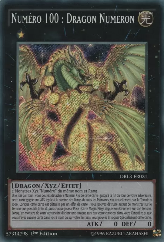 Le Déchaînement Des Dragons De Légende DRL3 - Numéro 100 : Dragon Numeron