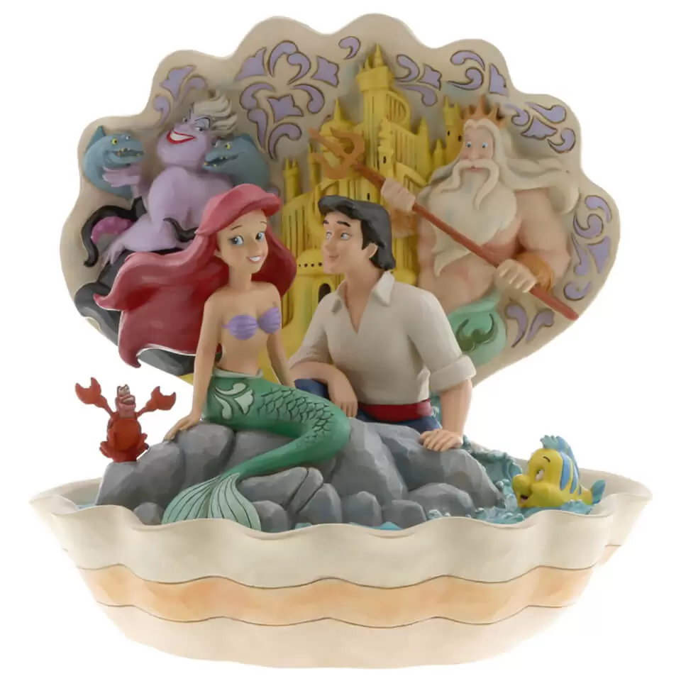 Disney Traditions by Jim Shore - Seashell Scenario (The Little Mermaid Shell Scene)