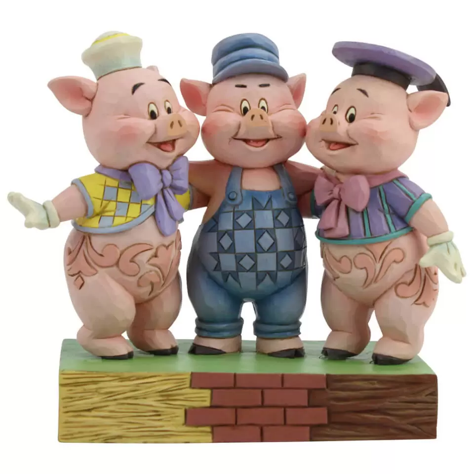 Disney Traditions by Jim Shore - Squealing Siblings - Three Little Pigs