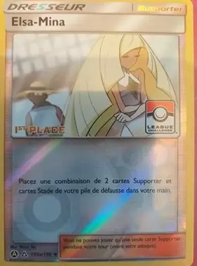 Cartes Pokémon Alternatives - Elsa-Mina reverse 1st Place Pokemon League