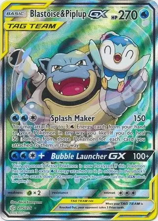 Cosmic Eclipse - Blastoise & Piplup GX