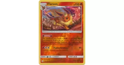 Pokémon Flareon 25/236 S&M Cosmic Eclipse Uncommon PERFECT MINT