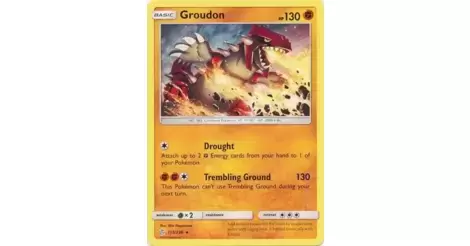 Details about   Groudon Basic Rare 113/236 Cosmic Eclipse Champions Path 
