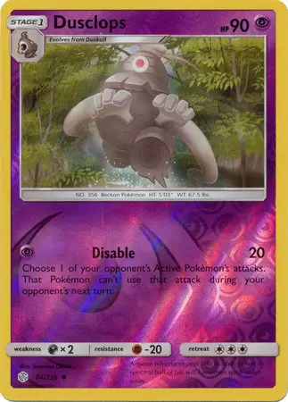 Cosmic Eclipse - Dusclops Reverse