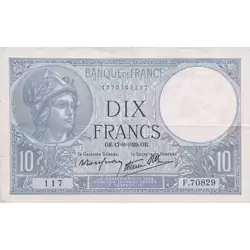 10 francs Minerve