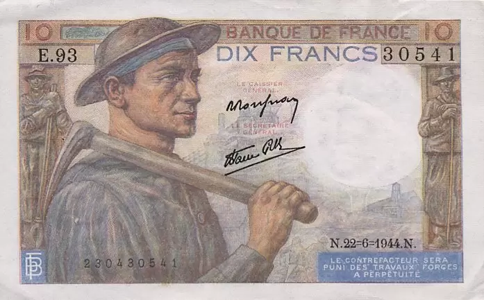 10 francs - 10 francs Mineur