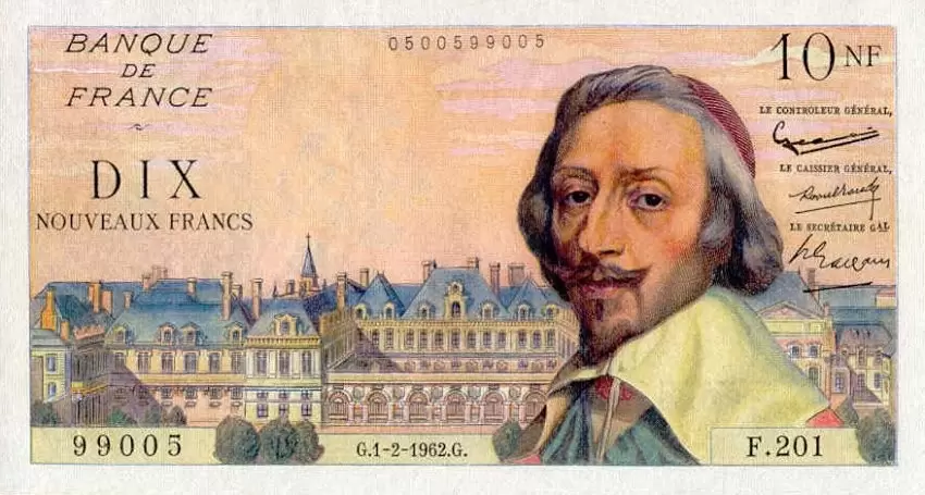 10 francs - 10 nouveaux francs Richelieu