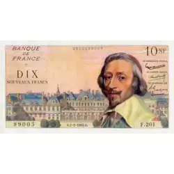 10 nouveaux francs Richelieu