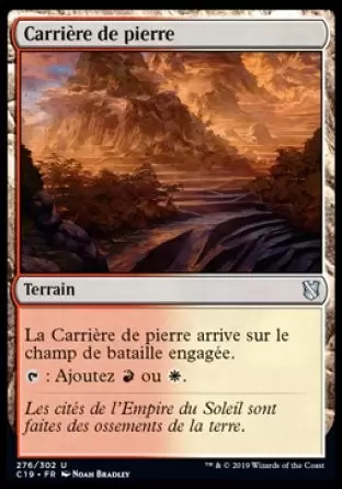Commander 2019 - Carrière de pierre