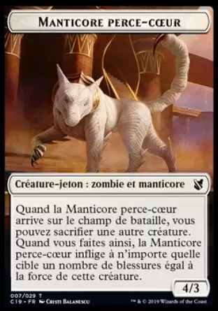 Commander 2019 - Jeton Manticore perce-coeur
